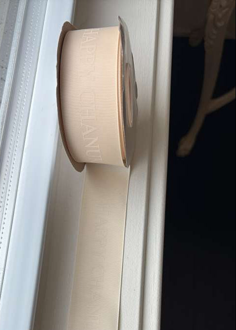 Happy Chanukah print Ivory Ribbon