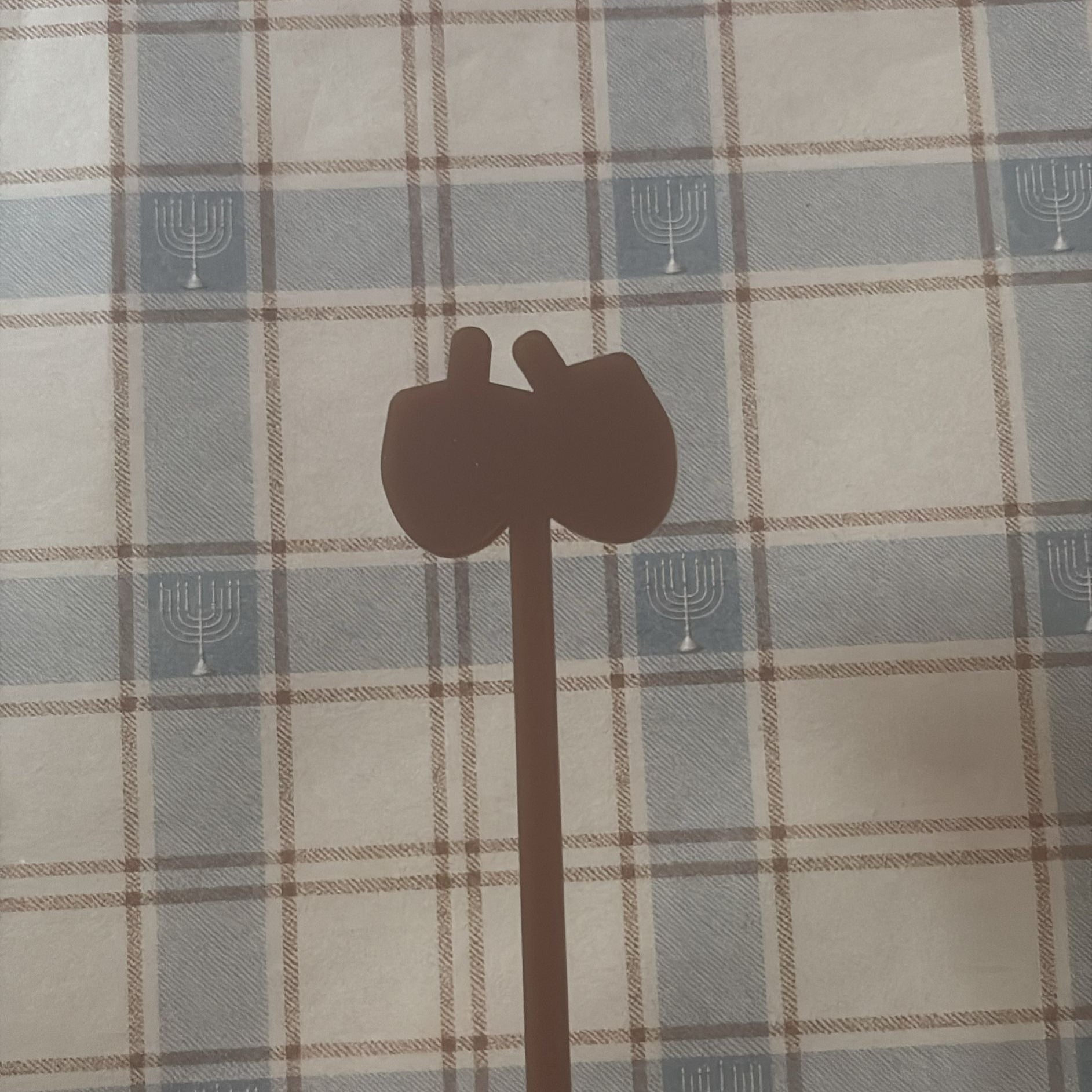 Chanukah Draidel Brown Acrylic Skewers 6 Pack