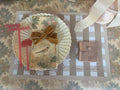 Bird Tan Gingham Placemat 6 Pack